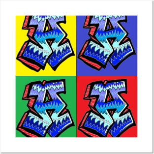 pop art graffiti a 4 Posters and Art